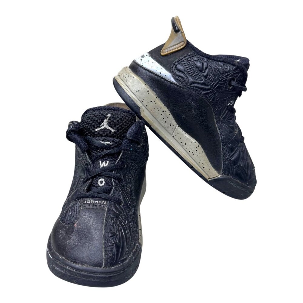 Nike Air Jordan Dub Zero Black White Toddler Sneakers Boys 7 Cool Kids Shoes